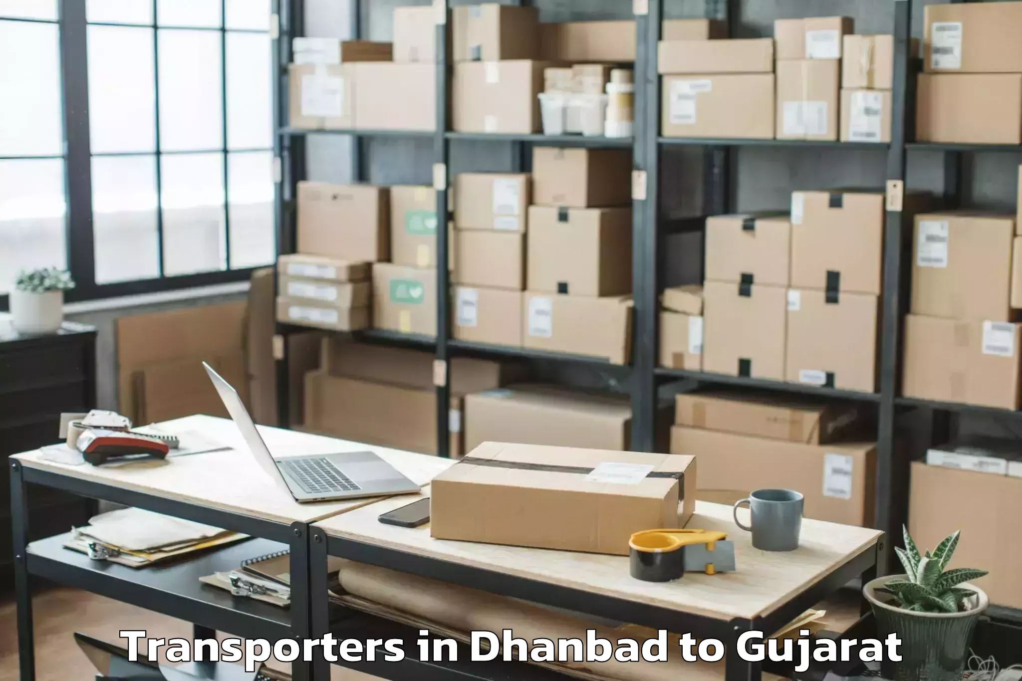 Book Dhanbad to Vanthali Transporters Online